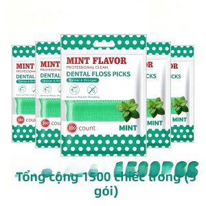 1500 CÁI Que Tăm Chỉ Nha Khoa Di Động Chắc Chắn Chống Rách Dùng Một Lần Tiện Lợi Cho Du Lịch Vệ Sinh Răng Miệng Cho Người Lớn