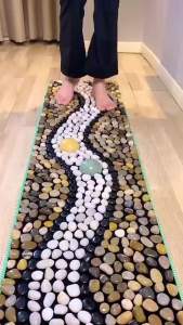 Indoor and Outdoor Pebble Massage Mat - Foot Massage Enhances Balance