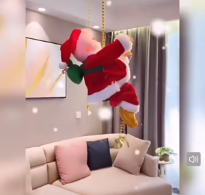 🎅พร้อมจัดส่ง🎁ไฟฟ้า ของเล่นซานต้า ของขวัญคริสต์มาส ปีนเชือกอัตโนมัติ SantaClaus ร่มชูชีพ ปีนบันได ของเล่นเด็ก