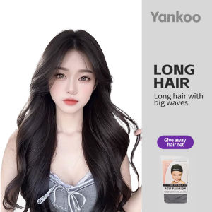 Wig Female Long Hair Full Headgear Style Fluffy Light Natural Middle Big Wave Long Curly Hair Full Wig