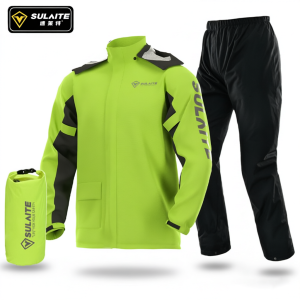 SULAITE Motorcycle Raincoat Suit Men Outdoor Waterproof Rainwear Shoes Cover Ultrathin Rain Coat Cycling Fishing Climbing Jacket