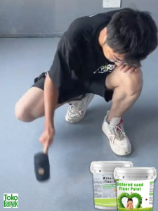 3 dalam 1 Cat Lantai 1000g Tahan air tahan lembab dan tahan gores Cat Lantai Epoxy Paint Floor Floor Coating Premium Cocok untuk bengkel gudang pabrik garasi