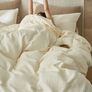 Pure Cotton Waterwashed Gauze Embossed Bedding Set