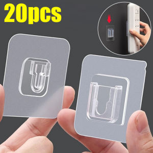 10 Pairs Double-Sided Adhesive Wall Hooks Waterproof and Oil-Proof for Bathroom and Kitchen