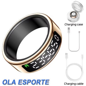 New Wireless Smart Ring 2025 Men Women LED Display Screen Heart Rate Blood Oxygen Monitor SportS IP68+5ATM Waterproof Smartring