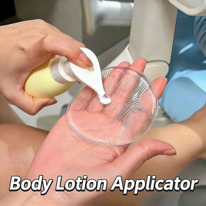 Dorisna Extra Large Body Lotion Applicator with Storage Box Soft Silicone Puff for Even Application of Cream Sunscreen Lotion No Messy Hands