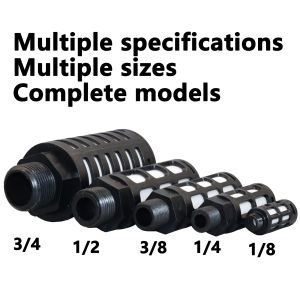 Air Plastic Exhaust Muffler Pneumatic 1/8 1/4 3/8 1/2 3/4 Male Thread Absorb Noise Filter Slip Lock For Misting Pump