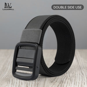 Louiswill thể thao cho nam vành đai ngoài trời Nylon vành đai thắt lưng có thể điều chỉnh khóa xoay thắt lưng nilon hai mặt hai màu vành đai Thanh Niên vải bố thể thao quần vành đai đơn giản đẹp Dây thắt lưng