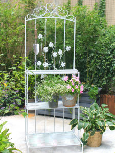 Outdoor Flower Stand Courtyard Balcony Iron Floor-Standing Garden Interior Decoration Jardiniere Corner Multi-Layer Storage Rack