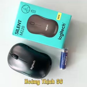 Chuột Không dây LLogiteck Silent M220 dùng cho máy tính PC Laptop Kết nối cổng USB Tặng kèm Pin - Hoàng Thịnh SG