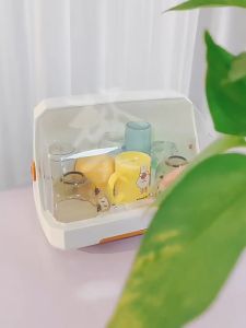 Hộp bảo quản cốc để bàn Có nắp  Giá Úp Bình Sữa  Giá Úp Chén Đĩa Ly Cốc Có Nắp Đậy Trong Suốt Khay Đựng Nước Dễ Dàng Tháo Lắp Và Di Chuyển