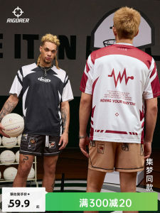 เสื้อยืดคอกลมแขนสั้นผู้ชาย ทรงหลวม ระบายอากาศได้ดี ทรงลำลอง ฤดูร้อน 2025 แบรนด์ Rigorer ที่ปรับปรุงใหม่