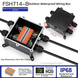 kuicc | Screwless Waterproof Outdoor Wire Terminal Junction Box for Streetlights and Underground Installation