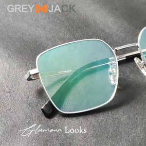 Grey Jack Kacamata Antiradiasi Blueray Titanium Style Kotak Kekinian Fashion Wanita dan Pria Bisa Minus Antiradiasi Blueray Photocromic Bluecromic 108