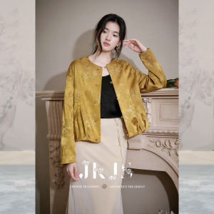 JK&JS | Áo Khoác Lụa - Vải Linen Thêu Đầy Phong Cách Trung Quốc