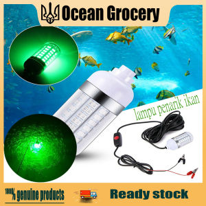 (Pengiriman cepat+COD) Lampu penarik ikan Lampu Bawah Air untuk Memancing Memancing LED Light Underwater Pencari Ikan Lampu
