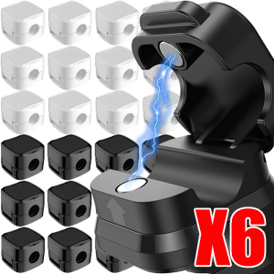 6pcs Magnetic Cable Clip Adjustable Cord Holder Magnetic Cable Clip Clips Under Desk Cable Management Wire Keeper Cable Organizer Holder