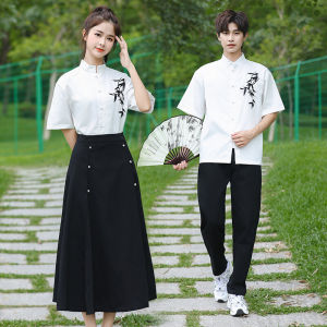 New Chinese Style Class Uniform Traditional Costume for Middle School Students Chorus Performance Sports Meeting Opening Ceremony