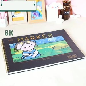 50 Sheets Kertas Lukisan Painting Sketchbook A4 Sketch Book Drawing Art Paper Marker Pen Journal
