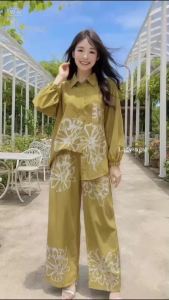 📌ชุดเซท 2 ชิ้น ผญ. เสื้อ + กางเกงขายาว ผ้าไหมอิตาลี  📌 งานผ้านิ่ม ใส่แล้วไม่ร้อน ใส่สบายแน่นอน ใส่ได้ทุกวัน ทุกโอกาส มี 6 สี