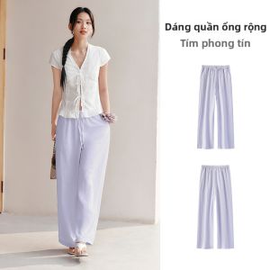 Semir | Quần Dài Treo Lỏng Phong Cách Mùa Hè Ẩn Tai Gỗ