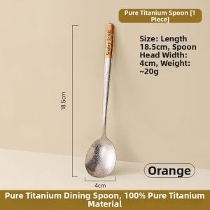 CHUANGSHUNFU | Pure Titanium Kids Long Handle Spoon