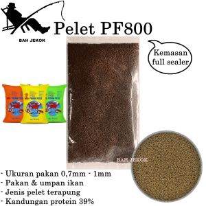 Pelet PF800 Pakan Ikan Hias Kecil Bibit Cupang Koi Guppy Kura Kura Kolam & Akuarium (500gr)