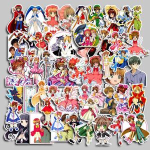 Bandai | 1 Pack Anime Sticker Card Captor Sakura Magic Girl Action Figures Li Syaoran Character Model Decorative Supplies Gift Toy
