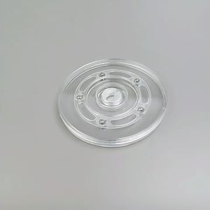 4 Stand Display Akrylic Transparan Turntable Base 360 ​​Derajat Manual Rotating Table / Manual Turntable / Aksesori Display Stand