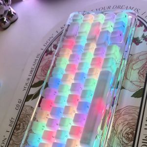 Sương Mù Kermeates Màn Hình Lụa Keycap Trong Suốt Cấu Hình OEM 130 Bộ Phím Cho Cherry MX Bàn Phím Cơ Bao Gồm 7U Không Gian Chìa Khóa