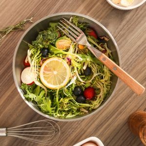 ชามก๋วยเตี๋ยวสแตนเลส คุณภาพสูง สำหรับใช้ในครัวเรือน ดีไซน์สวยงาม ชามซุปสไตล์เกาหลี ชามข้าว/สลัดขนาดใหญ่