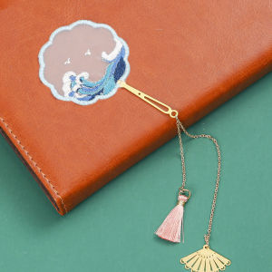 DIY Embroidery Bookmark Material Kit Handmade Ancient Style Gift Cross Stitch Classical Embroidery Metal Animal Shape Basic Pack