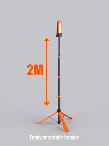 LED Camping LampSuper Bright Foldable Solar Charging Magnet 6000LM USB Charging15000mAh Long Durability Power LightRotatable 270° 180° Up with bracketIPX6 waterproof Height Adjust Up To 218cm Suitable For Outdoor Emergency Lighting Maintenance