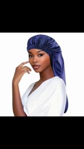 Long Sleeping Bonnet Women Solid Color Sleep Cap Satin Sleep Cap for Long Hair Braids Dreadlocks Curly Hair