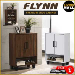 Living Mall Flynn Shoe Cabinet Fully Laminated Back Panel Thick Particle Board