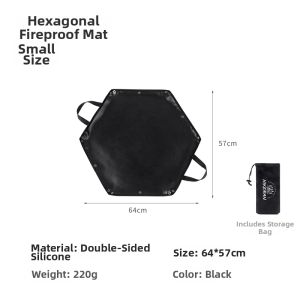 HIKEMAN | Heat-Resistant Silicone Coated Hexagonal Fireproof Mat