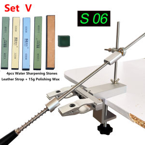 S06 S09 Design Professional Fixed Angle Apex Knife Sharpener Kitchen Knife tools Knife Sharpening System with diamond stones Set