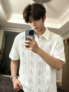 Elegant Lattice Breathable Polo Shirt