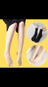 NEW VIORANO - Kaos Kaki Kulit 5 Jari Panjang Selutut Kaos Kaki Muslimah Bahan Tipis Five Finger Bahan Tipis Elastis