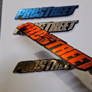 2pc Emblem Logo PROSTREET Timbul  Motor 3D Akrilik Variasi Modip