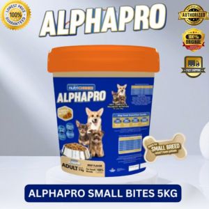 ALPHAPRO SMALL BITES 5KG ADULT DOG FOOD/ PAIL