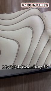 Wallpaper Dinding Pola Gelombang 3D Modern Futuristik Minimalis untuk Backdrop TV Ruang Tamu Kamar