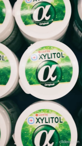 Lotte Xylitol Bottle Chewing Gum (Alpha Original Flavor) Sugar-Free Halal Vegan - 86 g