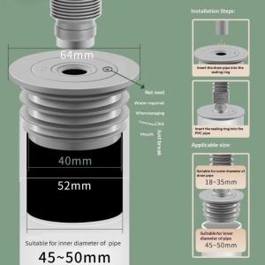 EELHOE | Silicone Bathroom Sewer Seal Ring Kitchen Sink Sewer Pipe Plug Washing Machine Anti-odor Leakage Floor Drain Seal Connector Plug