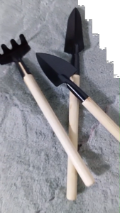 Alat Berkebun Bercocok Tanam Mini 3 in 1 Set Sekop Cangkul Garpu / Peralatan Taman