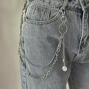 European and American Jewelry New Style Rivet Pendant Pants Chain Punk Metal Chain Waist Chain Hanging Decoration
