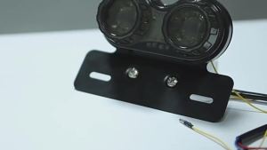 KEVANLY | Motorcycle LED Turn Signal Tail Light With License Plate Bracket Rear Light Taillight Motor Brake Stop Lights Universal 12V