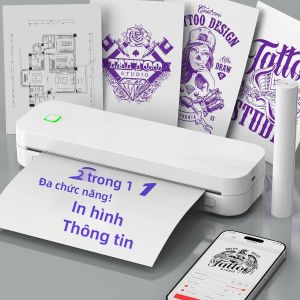 Máy In Nhiệt Di Động Marklife A4 Máy In Ảnh PDF Tương Thích Bluetooth Với Giấy Cuộn Gấp Cho Văn Phòng Du Lịch Tại Nhà