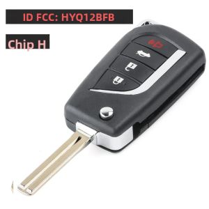 KEYECU HYQ12BFB 315 MHz Flip Remote Car Key Fob Với Chip 8A Cho Toyota Camry Corolla Rav4 - Frontlander Levin Thay Thế