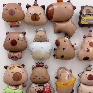 Balloon _ Capybara bentuk belon kanak kanak hari jadi parti Capybara shape balloon birthday party kids children 卡皮巴拉形状气球